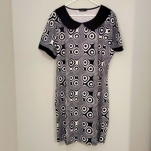 Retro Black and White Dress